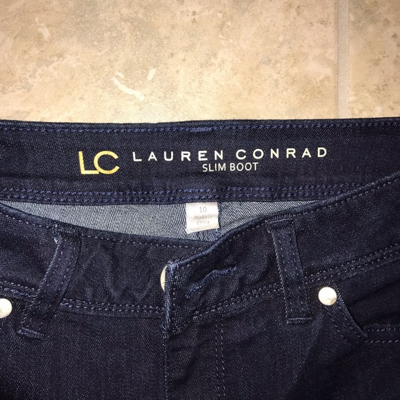 LC Lauren Conrad dark wash “Slim Boot” denim jeans - Picture 2 of 3